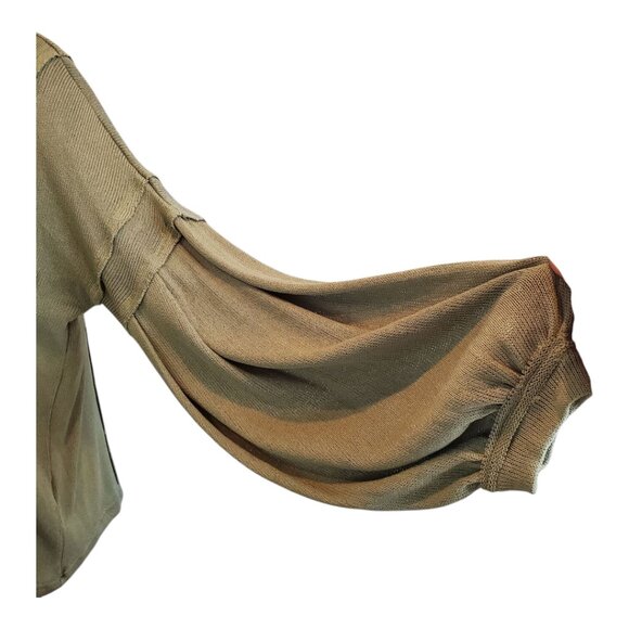 POL SZ L "Look In Your Eyes" Lightweight Long Sleeve Sweater in Dusty Olive - Picture 5 of 10